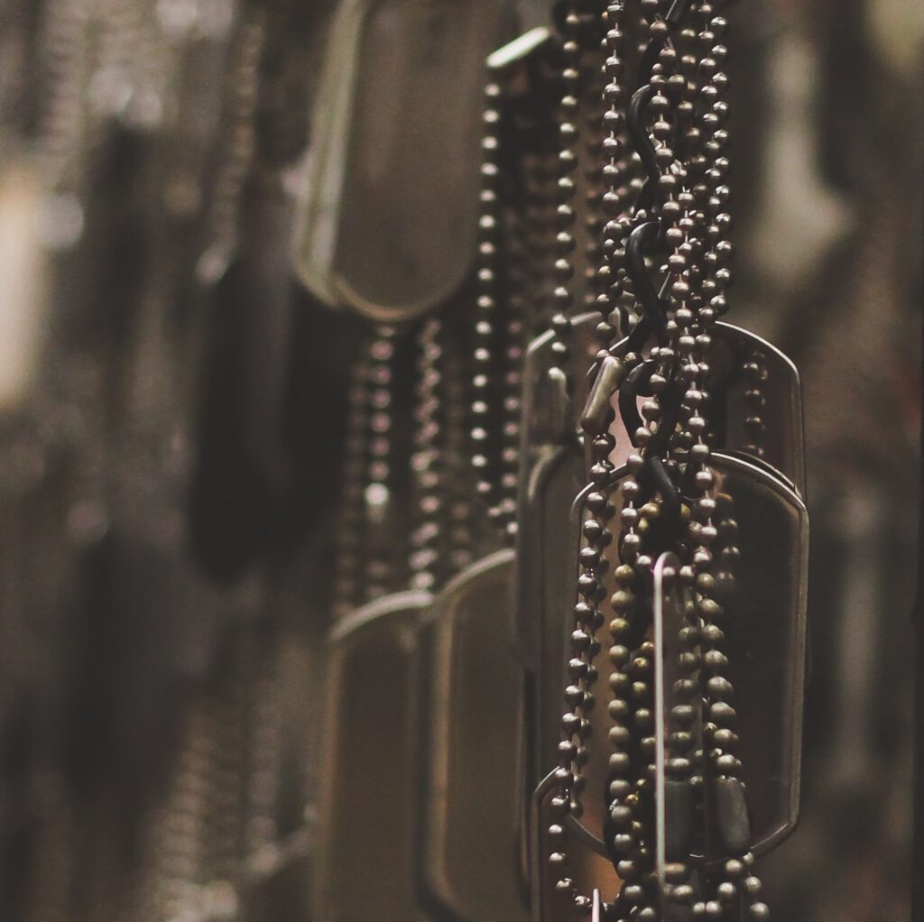 A bunch of dogtags